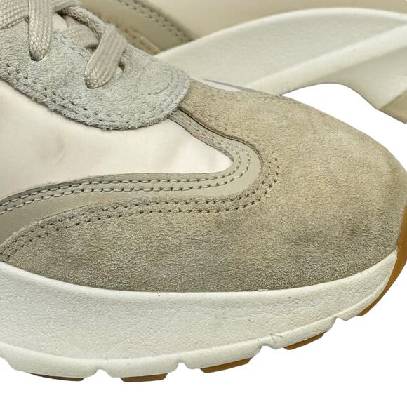 Tory Burch Women's Good Luck Athletic Sneakers SZ 8 Low Top Platform Shoes Beige - Picture 7 of 11